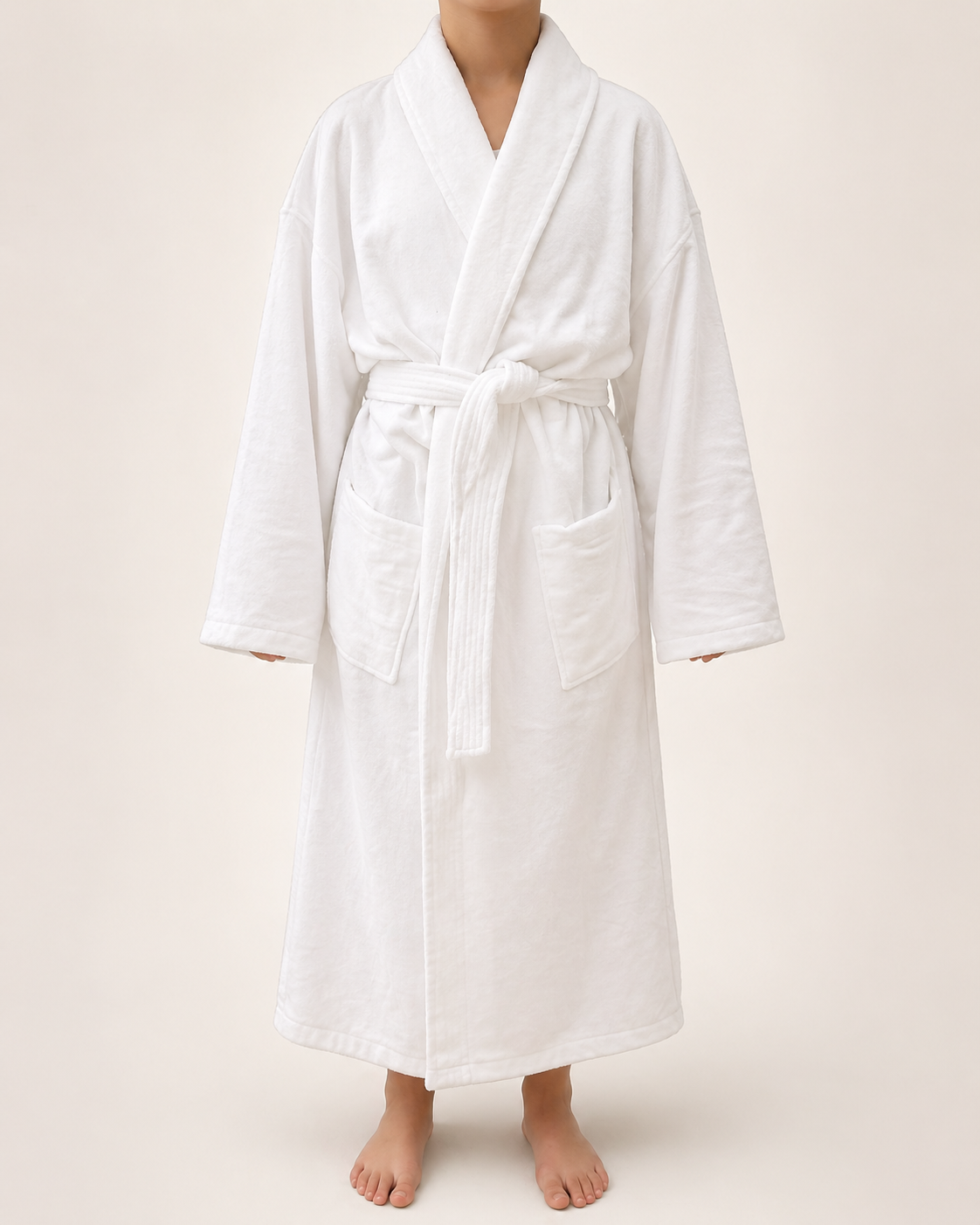 peignoir de bain effet velours