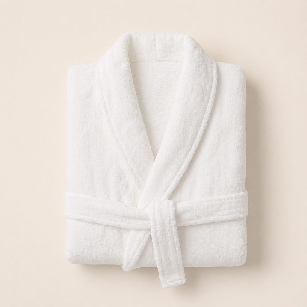 peignoir de bain effet velours